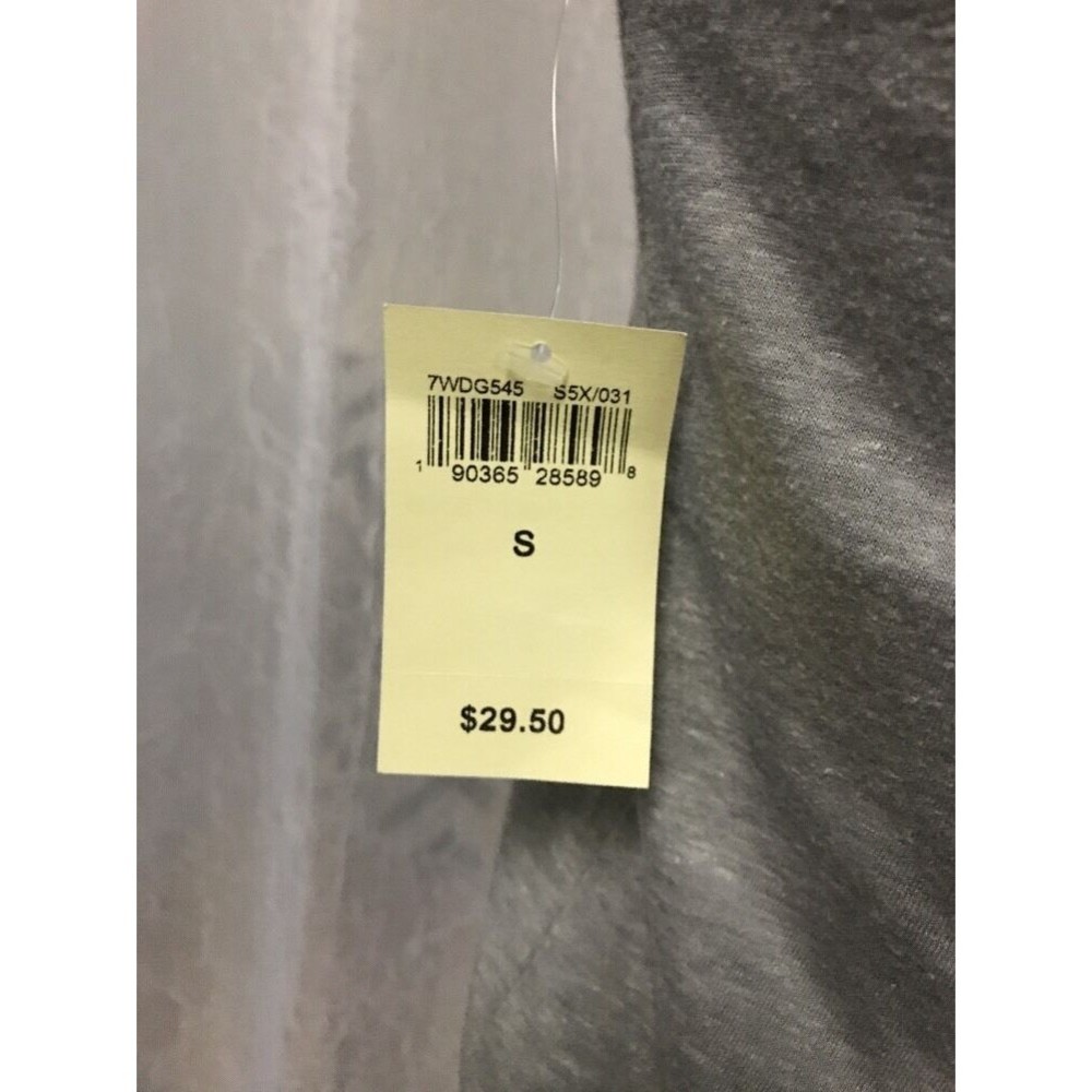 Lucky Brand T-Shirt Gray Blue Sleeves Trendy T-Shirt Size Small NWT - Picture 6 of 8